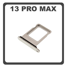 HQ OEM &Sigma;&upsilon;&mu;&beta;&alpha;&tau;ό &Gamma;&iota;&alpha; Apple iPhone 13 Pro Max (A2643, A2484), iPhone 13 Pro (A2638, A2483) Sim Tray &Upsilon;&pi;&omicron;&delta;&omicron;&chi;έ&alpha;&sigmaf; &Beta;ά&sigma;&eta; &Theta;ή&kappa;&eta; &Kappa;ά&rho;&tau;&alpha;&sigmaf; SIM (Premium A+)