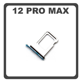 Original for Apple iPhone 12 Pro Max (A2218, A2161) Sim Tray SIM Silver​ &Alpha;&sigma;&eta;&mu;ί Pulled