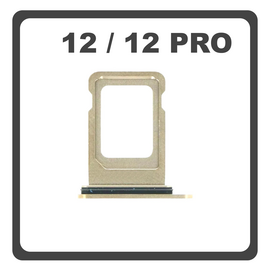 Original for Apple iPhone 12 (A2403), Iphone 12 Pro (A2407) Sim Tray SIM Gold Pulled