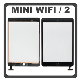 iPad mini Wi-Fi (A1432, iPad2,5), iPad mini 2 (A1489, A1490) Touch Panel Screen Digitizer &Mu;&eta;&chi;&alpha;&nu;&iota;&sigma;&mu;ό&sigmaf; &Alpha;&phi;ή&sigmaf; + Fingerprint Button Black &Mu;&alpha;ύ&rho;&omicron; (Ref By Apple)