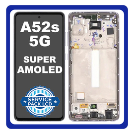&Gamma;&nu;ή&sigma;&iota;&alpha; Original Samsung Galaxy A52s 5G (SM-A528B, SM-A528B/DS) Super AMOLED LCD Display Screen Assembly &Omicron;&theta;ό&nu;&eta; + Touch Screen Digitizer &Mu;&eta;&chi;&alpha;&nu;&iota;&sigma;&mu;ό&sigmaf; &Alpha;&phi;ή&sigmaf; + Frame Bezel &Pi;&lambda;&alpha;ί&sigma;&iota;&omicron; &Sigma;&alpha;&sigma;ί Violet &Beta;&iota;&omicron;&lambda;&epsilon;&tau;ή GH82-26861C (Service Pack By Samsung)