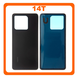 HQ OEM &Sigma;&upsilon;&mu;&beta;&alpha;&tau;ό &Mu;&epsilon; Xiaomi 14T (2406APNFAG), Rear Back Battery Cover Black &Mu;&alpha;ύ&rho;&omicron; (Premium A+)