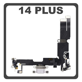 Original For &Gamma;&nu;ή&sigma;&iota;&omicron; &Gamma;&iota;&alpha; iPhone 14 Plus (A2886, A2632) Lightning USB Charging Dock Connector Lightning Flex &Kappa;&alpha;&lambda;&omega;&delta;&iota;&omicron;&tau;&alpha;&iota;&nu;ί&alpha; &Kappa;&omicron;&nu;έ&kappa;&tau;&omicron;&rho;&alpha;&sigmaf; &Phi;ό&rho;&tau;&iota;&sigma;&eta;&sigmaf; + Microphone &Mu;&iota;&kappa;&rho;ό&phi;&omega;&nu;&omicron; Midnight White Ά&sigma;&pi;&rho;&omicron; (Pulled)