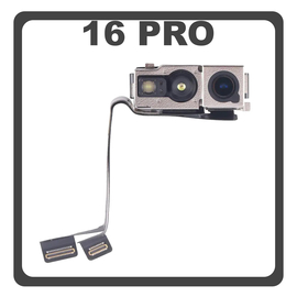 &Gamma;&nu;ή&sigma;&iota;&alpha; Original For Apple iPhone 16 Pro (A3293, A3083) Front Selfie Camera &Mu;&pi;&rho;&omicron;&sigma;&tau;&iota;&nu;ή &Kappa;ά&mu;&epsilon;&rho;&alpha; 12MP Pulled