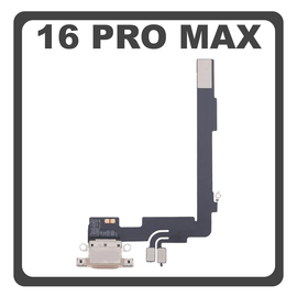 Original for Apple iPhone 16 Pro Max, iPhone 16 Pro Max (A3296, A3084) Charging Dock Connector Type C Flex With Board &Kappa;&alpha;&lambda;&omega;&delta;&iota;&omicron;&tau;&alpha;&iota;&nu;ί&alpha; &Kappa;&omicron;&nu;έ&kappa;&tau;&omicron;&rho;&alpha;&sigmaf; &Phi;ό&rho;&tau;&iota;&sigma;&eta;&sigmaf; + Microphone &Mu;&iota;&kappa;&rho;ό&phi;&omega;&nu;&omicron; Desert Titanium &Chi;&rho;&upsilon;&sigma;ό Pulled