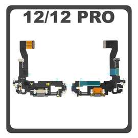 &Gamma;&nu;ή&sigma;&iota;&alpha; Original For Apple iPhone 12 (A2403, A2172) iPhone 12 Pro (A2407, A2341 ) Charging Dock Connector Lightning Flex &Kappa;&alpha;&lambda;&omega;&delta;&iota;&omicron;&tau;&alpha;&iota;&nu;ί&alpha; &Kappa;&omicron;&nu;έ&kappa;&tau;&omicron;&rho;&alpha;&sigmaf; &Phi;ό&rho;&tau;&iota;&sigma;&eta;&sigmaf; + Microphone &Mu;&iota;&kappa;&rho;ό&phi;&omega;&nu;&omicron; Black &Mu;&alpha;ύ&rho;&omicron; (Pulled)