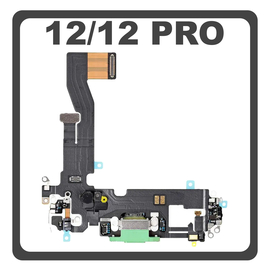 &Gamma;&nu;ή&sigma;&iota;&alpha; Original For Apple iPhone 12 (A2403, A2172) iPhone 12 Pro (A2407, A2341 ) Charging Dock Connector Lightning Flex &Kappa;&alpha;&lambda;&omega;&delta;&iota;&omicron;&tau;&alpha;&iota;&nu;ί&alpha; &Kappa;&omicron;&nu;έ&kappa;&tau;&omicron;&rho;&alpha;&sigmaf; &Phi;ό&rho;&tau;&iota;&sigma;&eta;&sigmaf; + Microphone &Mu;&iota;&kappa;&rho;ό&phi;&omega;&nu;&omicron; Green &Pi;&rho;ά&sigma;&iota;&nu;&omicron; (Pulled)