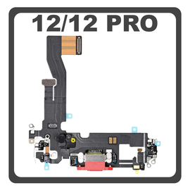 &Gamma;&nu;ή&sigma;&iota;&alpha; Original For Apple iPhone 12 (A2403, A2172) iPhone 12 Pro (A2407, A2341 ) Charging Dock Connector Lightning Flex &Kappa;&alpha;&lambda;&omega;&delta;&iota;&omicron;&tau;&alpha;&iota;&nu;ί&alpha; &Kappa;&omicron;&nu;έ&kappa;&tau;&omicron;&rho;&alpha;&sigmaf; &Phi;ό&rho;&tau;&iota;&sigma;&eta;&sigmaf; + Microphone &Mu;&iota;&kappa;&rho;ό&phi;&omega;&nu;&omicron; Red &Kappa;ό&kappa;&kappa;&iota;&nu;&omicron; (Pulled)