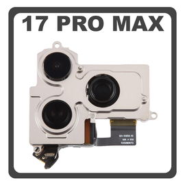 &Gamma;&nu;ή&sigma;&iota;&alpha; Original For Apple iPhone 17 Pro Max (A3526, A3257) Main Rear Back Camera &Kappa;&epsilon;&nu;&tau;&rho;&iota;&kappa;ή &Kappa;ά&mu;&epsilon;&rho;&alpha; 48MP + 48MP + 48MP Pulled