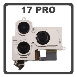 &Gamma;&nu;ή&sigma;&iota;&alpha; Original For Apple iPhone 17 Pro (A3256, A3523) Main Rear Back Camera &Kappa;&epsilon;&nu;&tau;&rho;&iota;&kappa;ή &Kappa;ά&mu;&epsilon;&rho;&alpha; 48MP + 48MP + 48MP Pulled