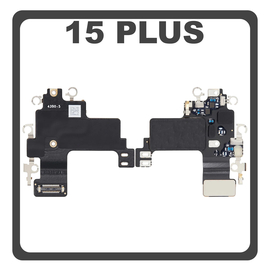 Original For iPhone 15 Plus, Iphone 15+ (A3094, A2847) WiFi Antenna Flex Cable &Kappa;&alpha;&lambda;&omega;&delta;&iota;&omicron;&tau;&alpha;&iota;&nu;ί&alpha; &Kappa;&epsilon;&rho;&alpha;ί&alpha; Wifi Pulled