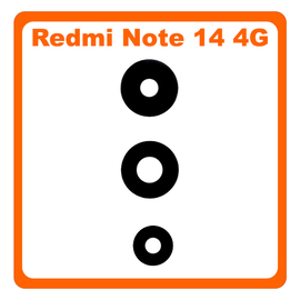 HQ OEM &Sigma;&upsilon;&mu;&beta;&alpha;&tau;ό &Mu;&epsilon; Xiaomi Redmi Note 14 4G, Redmi Note14 4G (24117RN76G, 24117RN76O) Camera Lens &Tau;&zeta;&alpha;&mu;ά&kappa;&iota; &Kappa;ά&mu;&epsilon;&rho;&alpha;&sigmaf; Black &Mu;&alpha;ύ&rho;&omicron; (Premium A+)