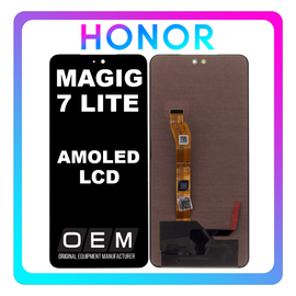 HQ OEM &Sigma;&upsilon;&mu;&beta;&alpha;&tau;ό &Mu;&epsilon; Honor Magic7 Lite (BRP-NX1), AMOLED LCD Display Screen Assembly &Omicron;&theta;ό&nu;&eta; + Touch Screen Digitizer &Mu;&eta;&chi;&alpha;&nu;&iota;&sigma;&mu;ό&sigmaf; &Alpha;&phi;ή&sigmaf; Black &Mu;&alpha;ύ&rho;&omicron; (Premium A+)