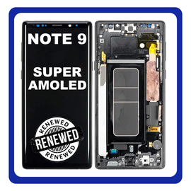 &Gamma;&nu;ή&sigma;&iota;&alpha; Original Samsung Galaxy Note 9 Note9 (N960F, N960F/DS) &Omicron;&theta;ό&nu;&eta; Super AMOLED LCD Display Assembly Screen + Touch DIgitizer &Mu;&eta;&chi;&alpha;&nu;&iota;&sigma;&mu;ό&sigmaf; &Alpha;&phi;ή&sigmaf; + Frame Bezel &Pi;&lambda;&alpha;ί&sigma;&iota;&omicron; &Sigma;&alpha;&sigma;ί Black &Mu;&alpha;ύ&rho;&omicron; GH97-22269A GH97-22270A (Renewed)