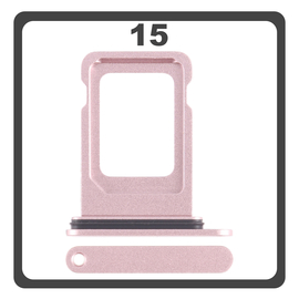 Original for iPhone 15, iPhone15 (A3090, A2846) SIM Card Tray &Theta;ή&kappa;&eta; &Kappa;ά&rho;&tau;&alpha;&sigmaf; Sim Pink &Rho;&omicron;&zeta;