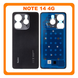 HQ OEM &Sigma;&upsilon;&mu;&beta;&alpha;&tau;ό &Mu;&epsilon; Xiaomi Redmi Note 14 4G (24117RN76G, 24117RN76O) Rear Back Battery Cover &Pi;ί&sigma;&omega; &Kappa;&alpha;&pi;ά&kappa;&iota; &Pi;&lambda;ά&tau;&eta; &Mu;&pi;&alpha;&tau;&alpha;&rho;ί&alpha;&sigmaf; Black &Mu;&alpha;ύ&rho;&omicron; (Premium A+)