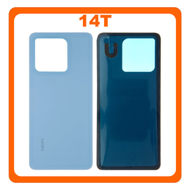 HQ OEM &Sigma;&upsilon;&mu;&beta;&alpha;&tau;ό &Mu;&epsilon; Xiaomi 14T (2406APNFAG), Rear Back Battery Cover Blue &Mu;&pi;&lambda;&epsilon; (Premium A+)