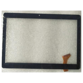 OEM HQ Tablet MLS ALU PLUS 4G IQ1019 10.1" DP101325-F1 Touch Screen Digitizer Μηχανισμός Αφής Τζάμι Black Κεντρο Τρύπα κάμερα