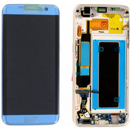 Γνήσια Original Samsung Galaxy S7 Edge G935F G935 Οθόνη LCD + Touch Screen Μηχανισμός Αφής Blue GH97-18767G