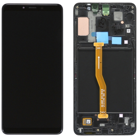 Γνήσια Original Samsung Galaxy A9 2018 SM-A920F A920 Οθόνη LCD Display Screen + Touch Screen DIgitizer Μηχανισμός Αφής + Frame Πλαίσιο Black GH82-18308A GH82-18322A