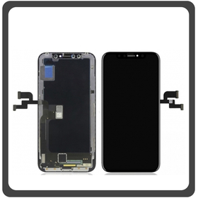 OEM HQ Apple Iphone X, IphoneX (A1901, A1865, A1902, A1903) Amoled (SOFT OLED) LCD Display Screen Οθόνη + Touch Screen Digitizer Μηχανισμός Οθόνης Αφής Black (Grade AAA+++)