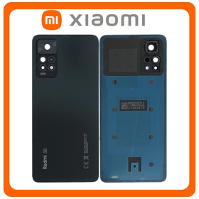 Γνήσια Original Xiaomi Redmi Note 11 Pro 5G (21091116I, 2201116SG) Rear Back Battery Cover + Camera Lens Πίσω Κάλυμμα Καπάκι Πλάτη Μπαταρίας + Τζαμάκι Κάμερας Graphite Gray Μαύρο 5600060K6S00 (Service Pack By Xiaomi)