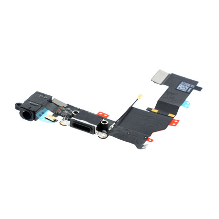 HQ OEM Iphone 5s Dock Charge Connector flex and Headphone Jack Καλωδιοταινία φόρτισης & Υποδοχή Ακουστικών black