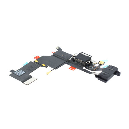 HQ OEM Iphone 5s Dock Charge Connector flex and Headphone Jack Καλωδιοταινία φόρτισης & Υποδοχή Ακουστικών black
