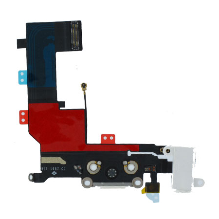 Iphone 5s Charge Connector flex and Headphone Jack white