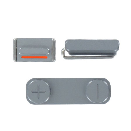 OEM Sidekey Set for iPhone 5s silver