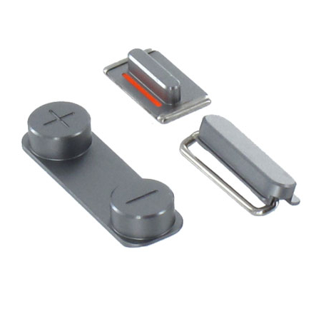 OEM Sidekey Set for iPhone 5s silver