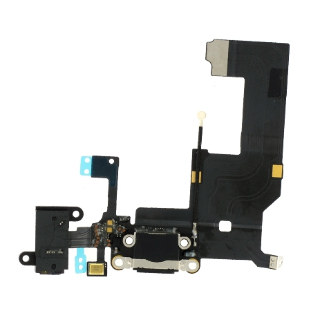 Original Iphone 5 Dock Charge Connector flex and Headphone Jack black Καλωδιοταινία φόρτισης & Υποδοχή Ακουστικών