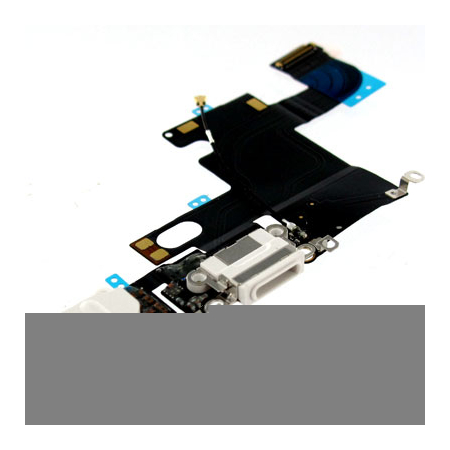 HQ OEM Iphone 6, Iphone6, 6g (A1549, A1586, A1589, A1522, A1524, A1593, iPhone7,2) Dock Charge Connector flex and Headphone Jack Καλωδιοταινία φόρτισης & Υποδοχή Ακουστικών White Άσπρο (Grade AAA+++)