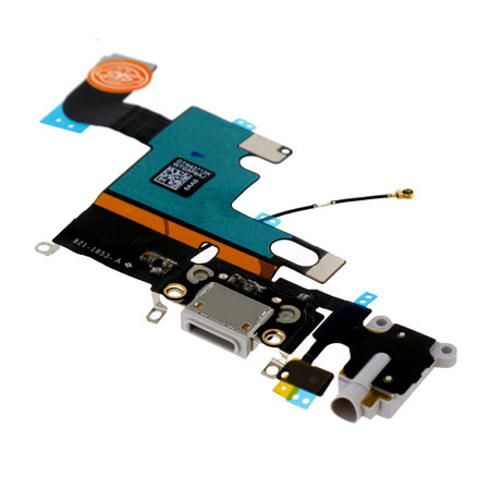HQ OEM Iphone 6 Dock Charge Connector flex and Headphone Jack Καλωδιοταινία φόρτισης & Υποδοχή Ακουστικών Black