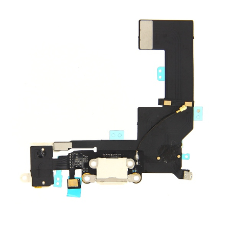 HQ OEM Iphone SE Dock Charge Connector flex and Headphone Jack Καλωδιοταινία φόρτισης & Υποδοχή Ακουστικών White (Grade AAA+++)