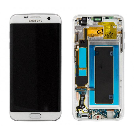 Γνήσια Original Samsung Galaxy S7 Edge G935F G935 Amoled Οθόνη LCD Display Screen + Touch Screen Μηχανισμός Αφής White GH97-18533D