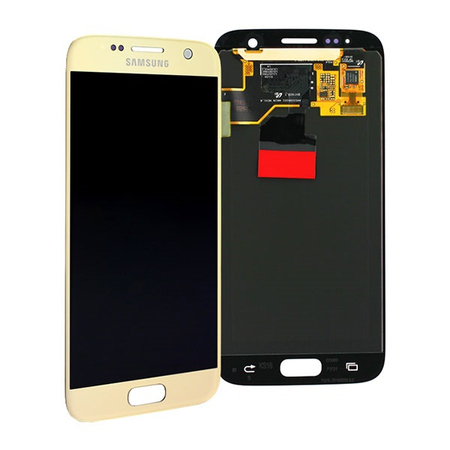 Γνήσια Original Samsung Galaxy S7 G930F G930 Οθόνη LCD Display Screen + Touch Screen Digitizer Μηχανισμός Αφής Gold GH97-18523C