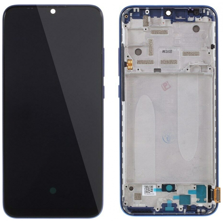 Γνήσιο Original Xiaomi MiA3 Mi A3 LCD Display Assembly Οθόνη + Touch Screen Digitizer Μηχανισμός Αφής+ Frame Πλαίσιο Σασί Blue