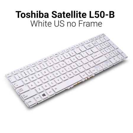 Πληκτρολόγιο Toshiba Satellite l50-b White us