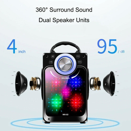 Bluetooth Ηχείο με led Crystal Sound red