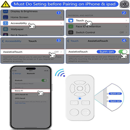 Tiktok Scrolling Remote Χειριστήριο Τηλεφώνου Μαύρο
