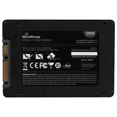 MediaRange Internal 2.5'' Solid State Drive 120 GB Σκληρός Δίσκος