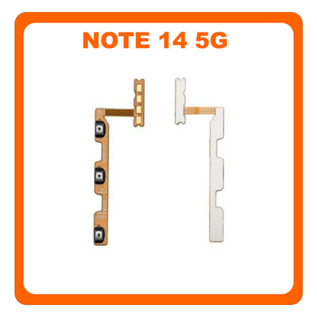 HQ OEM Xiaomi Redmi Note 14 5G (24094RAD4G), Power Key Flex Cable On/Off + Volume Key Buttons Καλωδιοταινία Πλήκτρων Εκκίνησης + Έντασης Ήχου (Premium A+)