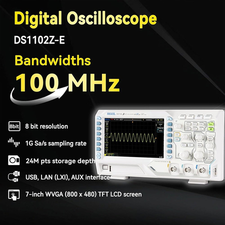 Rigol Ds1102z-e – Ψηφιακός Παλμογράφος 100mhz