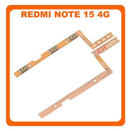 Γνήσιο Original Xiaomi Redmi Note 15 4G (2510DRA23E, 2510DRA23G) Power Key Flex Cable On/Off + Volume Key Buttons Καλωδιοταινία Πλήκτρων Εκκίνησης + Έντασης Ήχου 1350204000978A (Service Pack By Xiaomi)