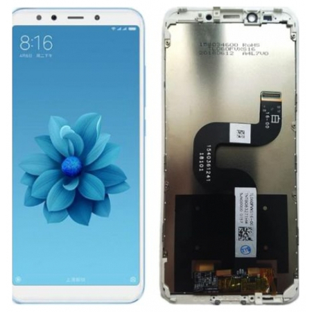 OEM HQ Xiaomi MiA2, Mi A2, Mi 6x LCD Display Assembly Οθόνη + Touch Screen Digitizer Μηχανισμός Αφής+ Frame Πλαίσιο White