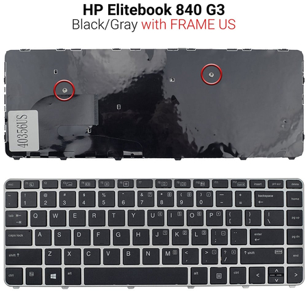 Πληκτρολόγιο hp Elitebook 840 g3 With Frame us