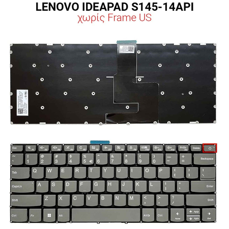 Πληκτρολόγιο Lenovo Ideapad S145-14api no Frame us