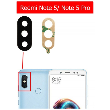 Γνήσιο Original Xiaomi Redmi Note 5 / Redmi Note 5 Pro Camera Lens Τζαμάκι Κάμερας