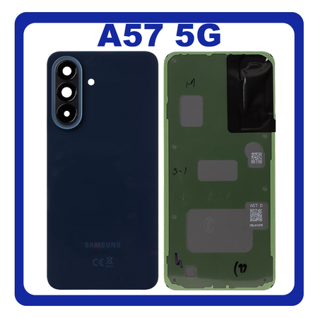 Γνήσια Original Samsung Galaxy A57 5G (SM-A576B, SM-A576B/DS) Rear Back Battery Cover Πίσω Καπάκι Πλάτη Μπαταρίας + Camera Lens Τζαμάκι Κάμερας Blue Navy Μαύρο GH82-39158B (Service Pack By Samsung)